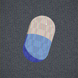 立体に CRT 効果を適用した画像
